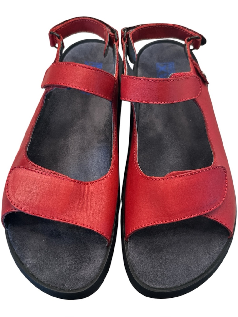 Wolky XW 2128 Red Leather Comfort Sandals Size 43 US 13
